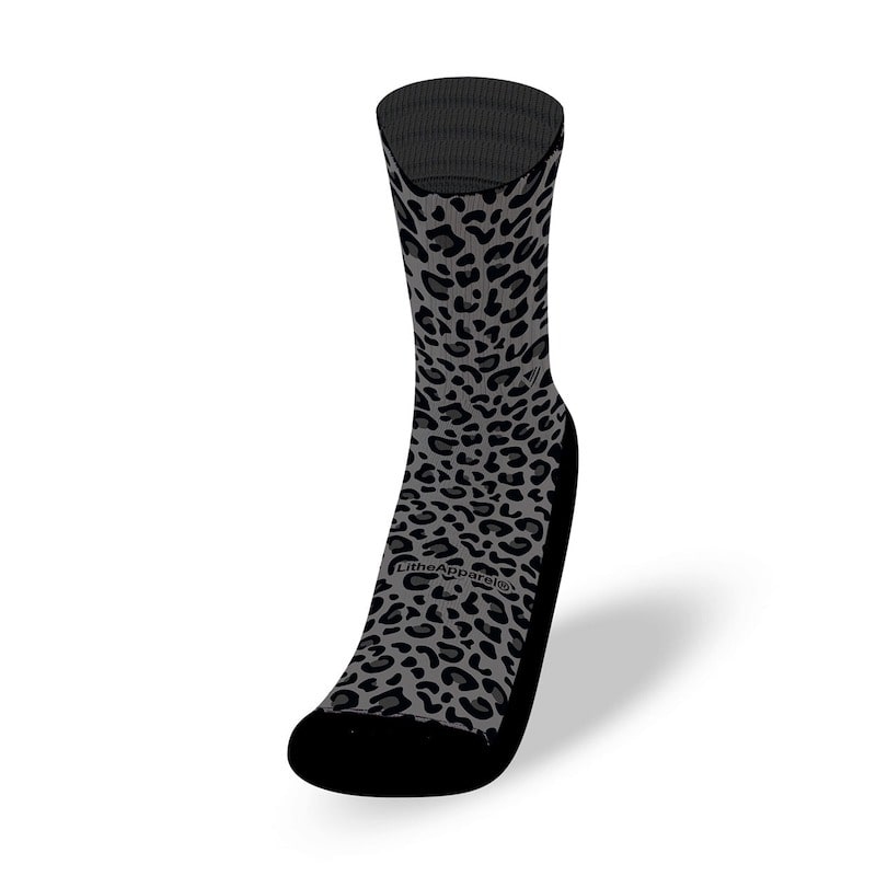 calcetines litheapparel leopardo gris
