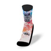 calcetines win or die calaveras tie dye claro