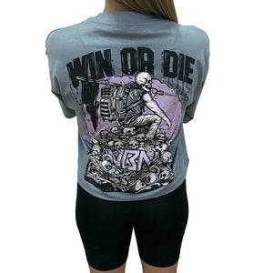camiseta corta oversize mujer win or die citadel vbn fitness-5