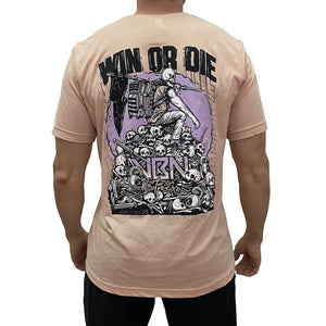 camiseta win or die color melocoton vbn fitness-4