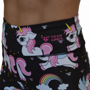 detalles pantalon corto compresion unicornio fran cindy